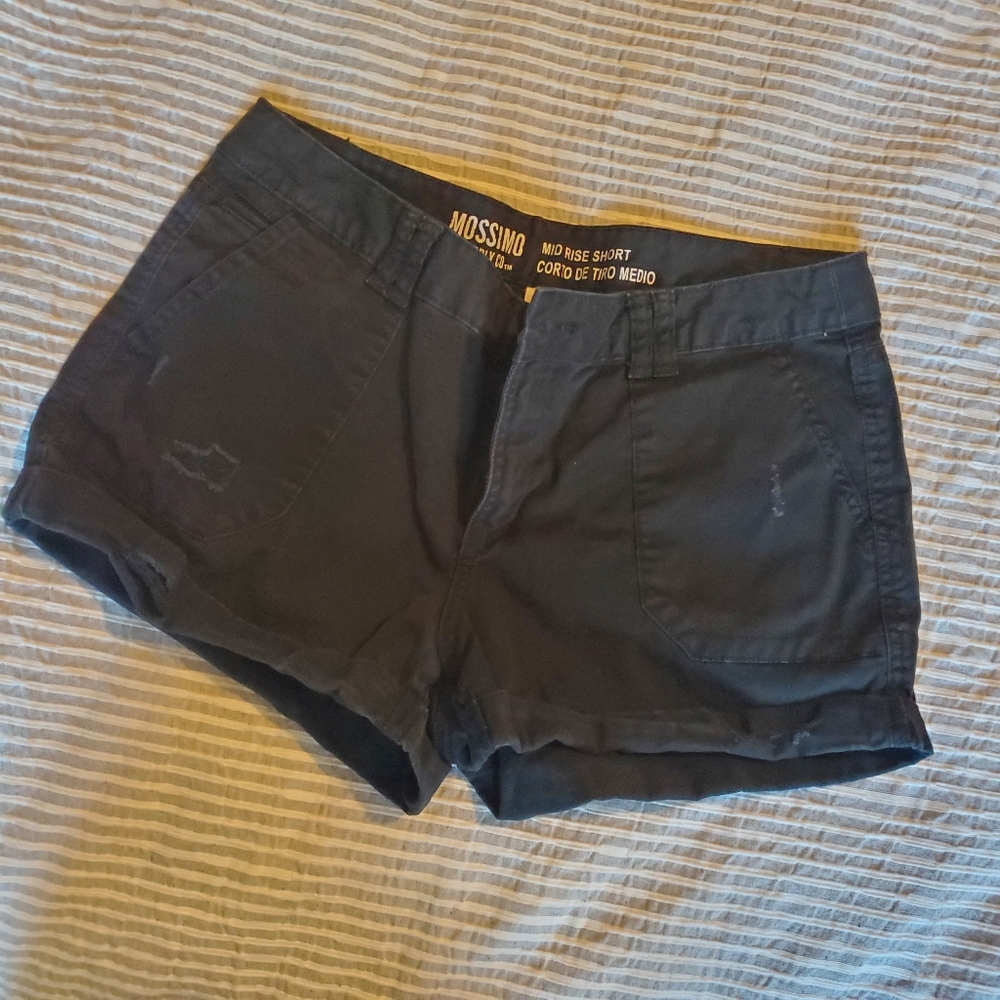 Mossimo black distressed shorts